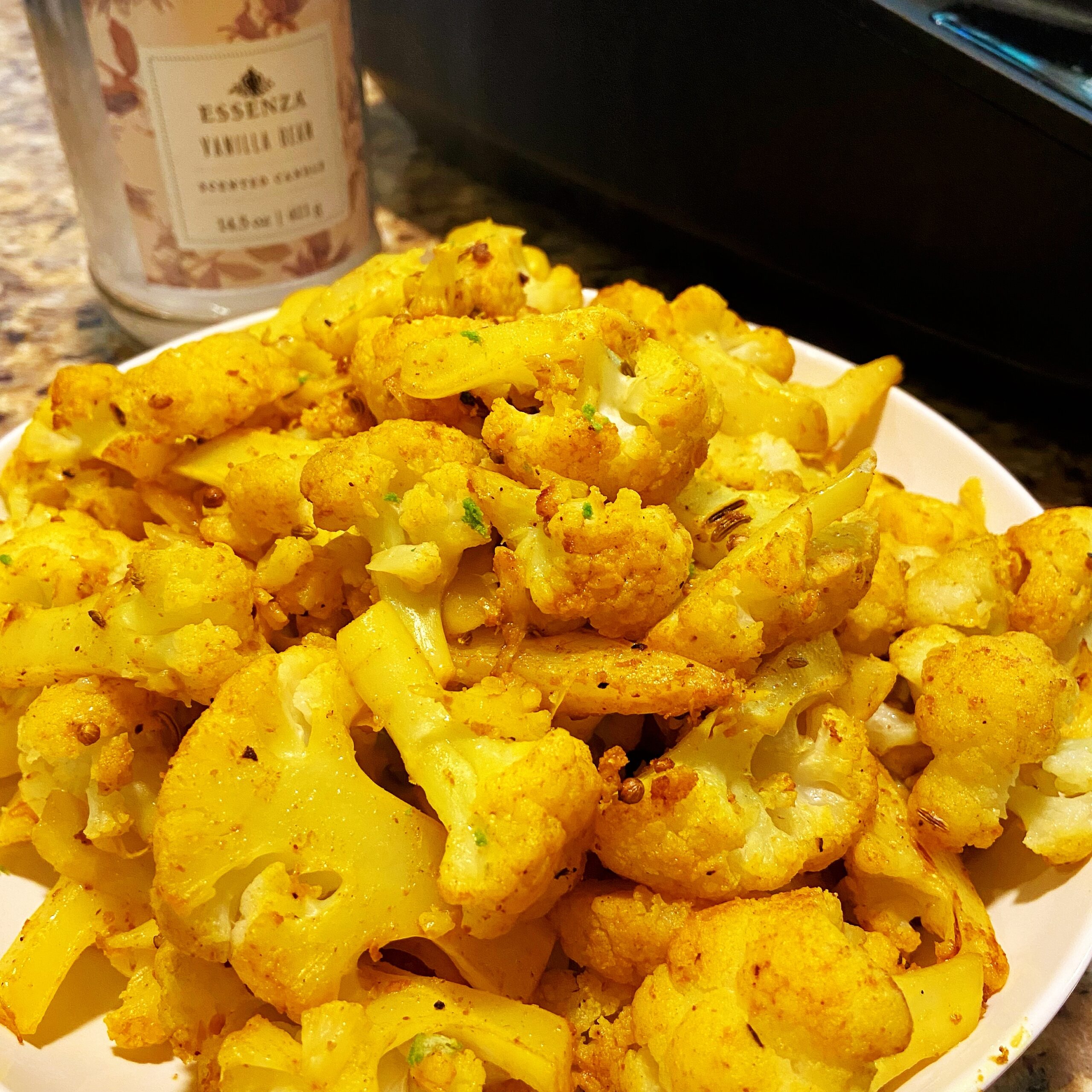 Roasted Cauliflower Indian style AirGO recipes by EZCuisine