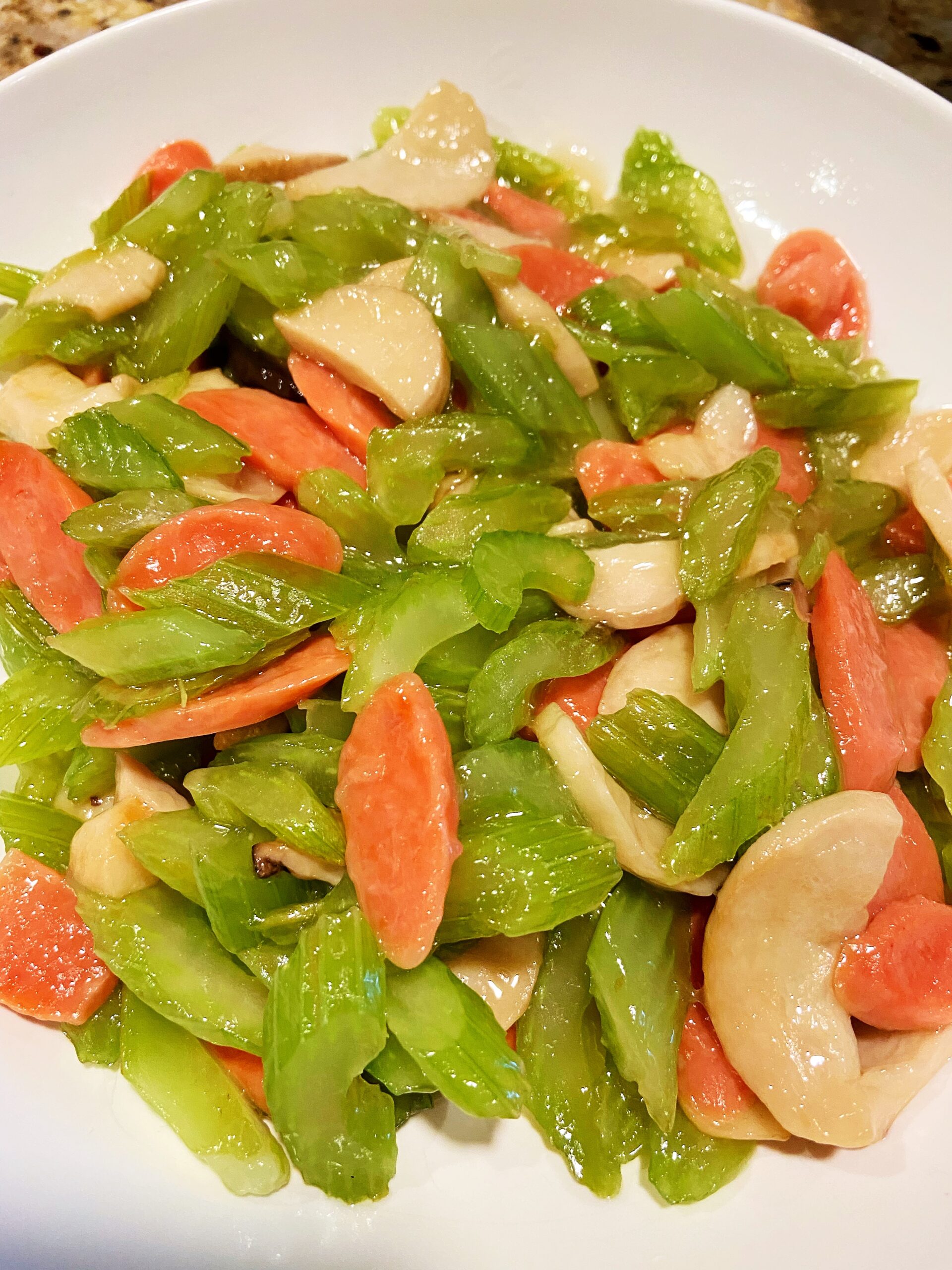 Grilled Celery, Hotdog with King oyster mushroom AirGO recipes by