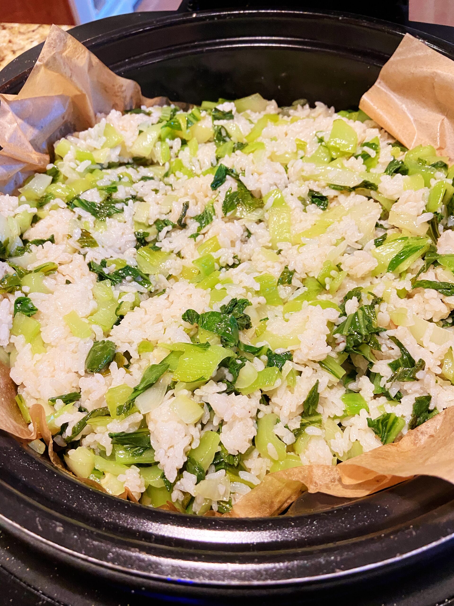 Vegetarian Bokchoy Rice – AirGO recipes by EZCuisine