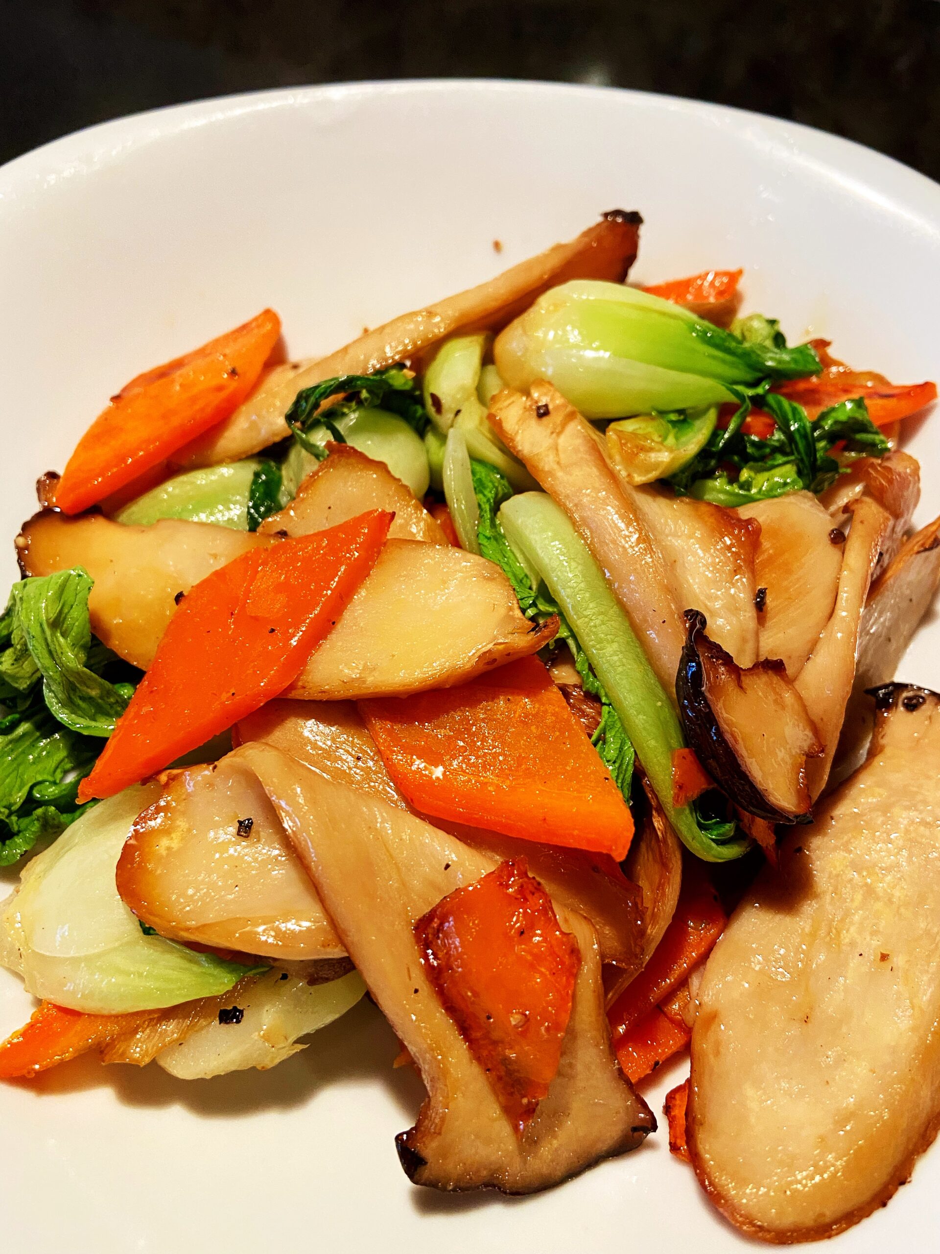 Roast Bokchoy, Carrots and King oyster mushroom – AirGO recipes by EZCuisine