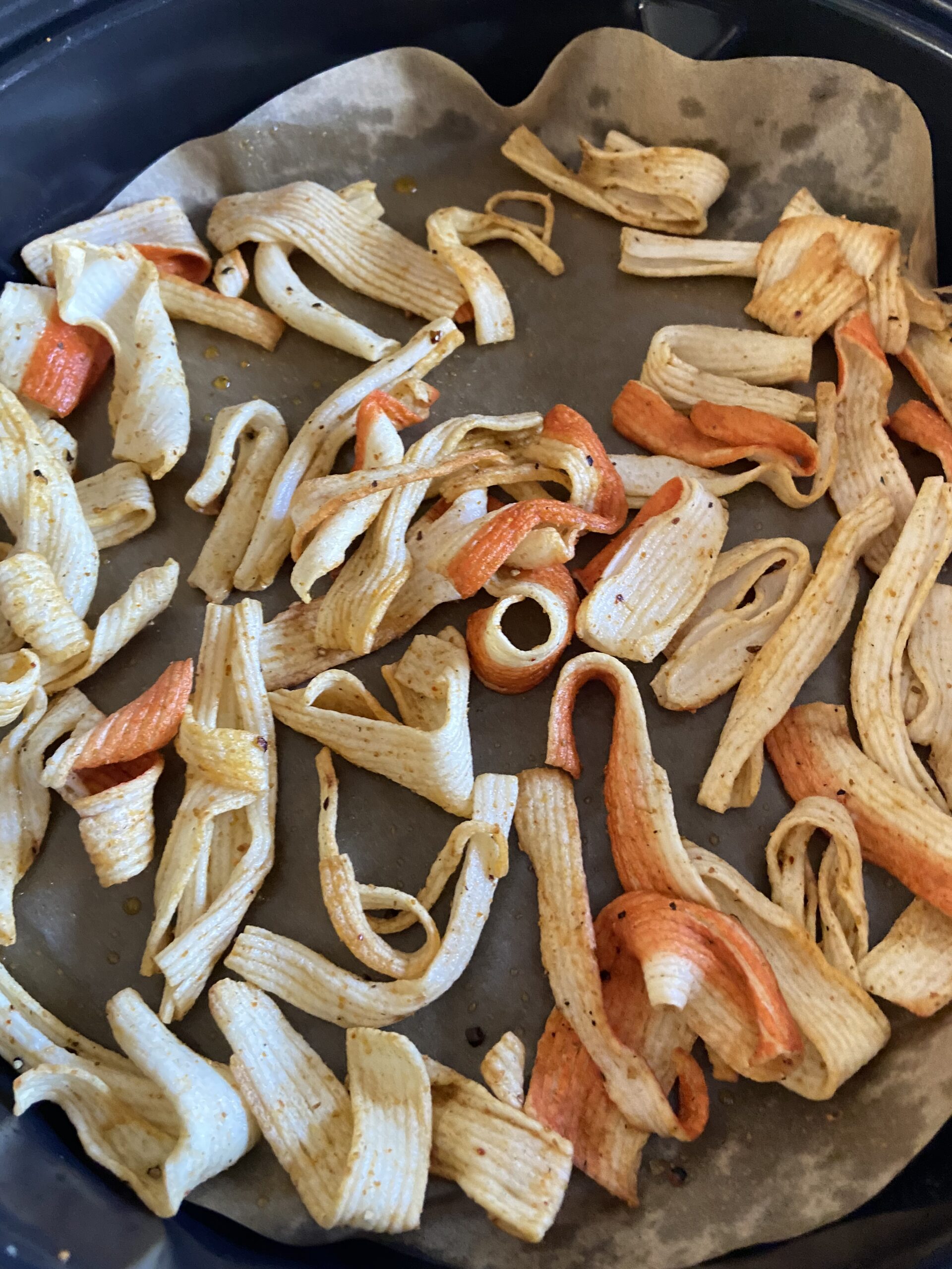 AirFry Imitation crab stick snack AirGO recipes by EZCuisine